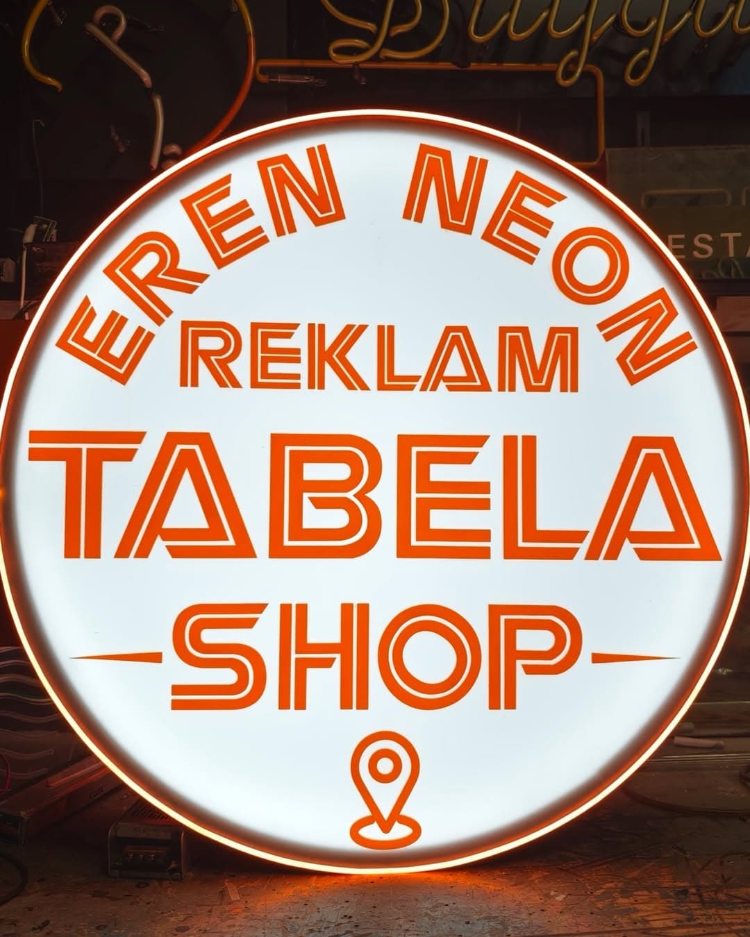 Atölyemizde yer alan işletme tabelamız